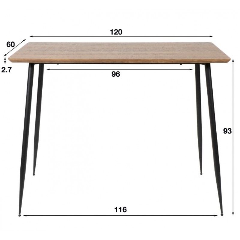 ZI Lauren Bar Table Black